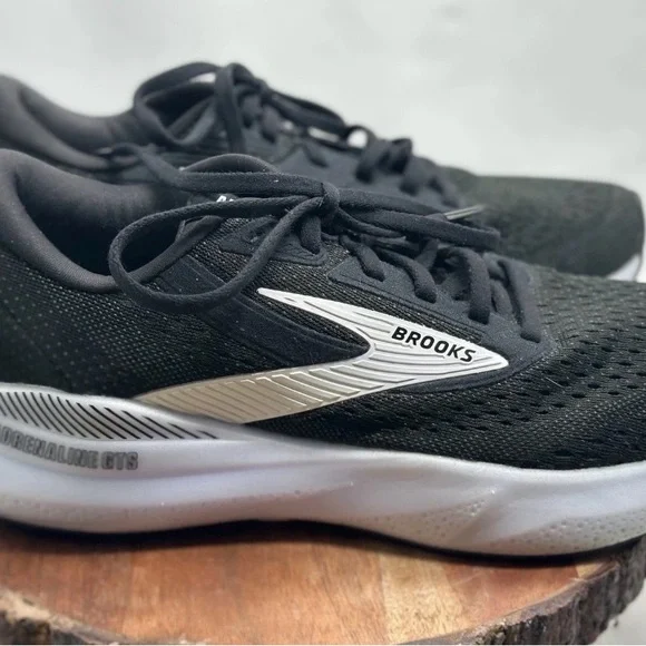 Brooks Adrenaline GTS 24 Size 8.5 Med Running Shoe Black White - Picture 2 of 6